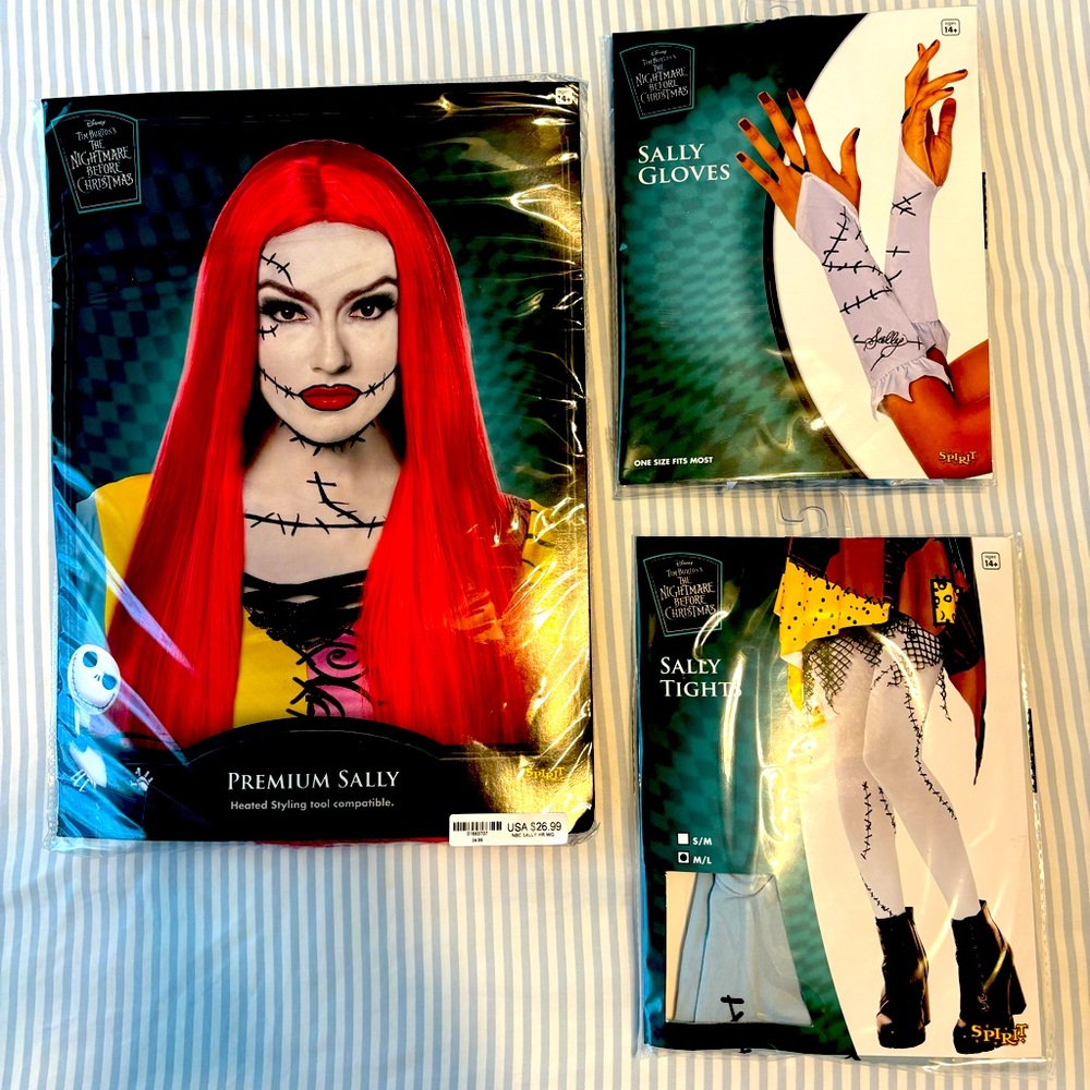 Sally Costume Set with Red Wig